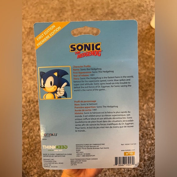 NWT TOTAKU Sonic the Hedgehog No 10 Figure FIRST EDITION - Picture 5 of 5
